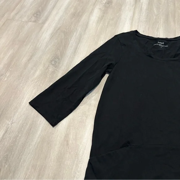 J. Jill Pure Jill Black Curved Seam Tunic Tunic Top Sz S - Picture 6 of 9